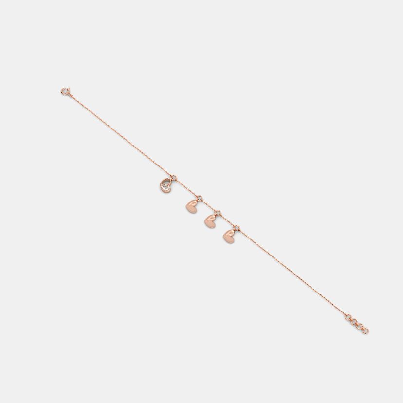 The Flair Heart Anklet - Angle View 2