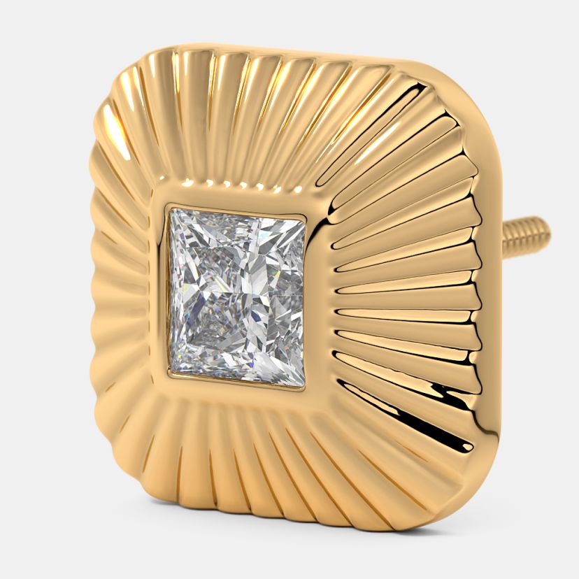 The Princess Love Solitaire Stud Earrings - image 5