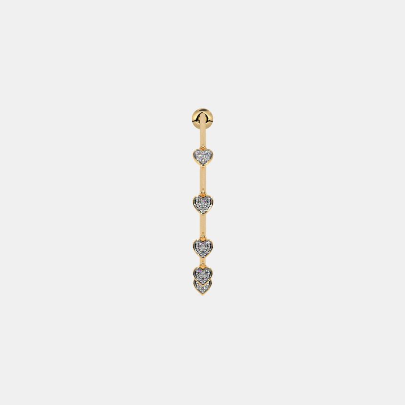 The Dancy Hearts Dangle Hoop Earrings - image 6