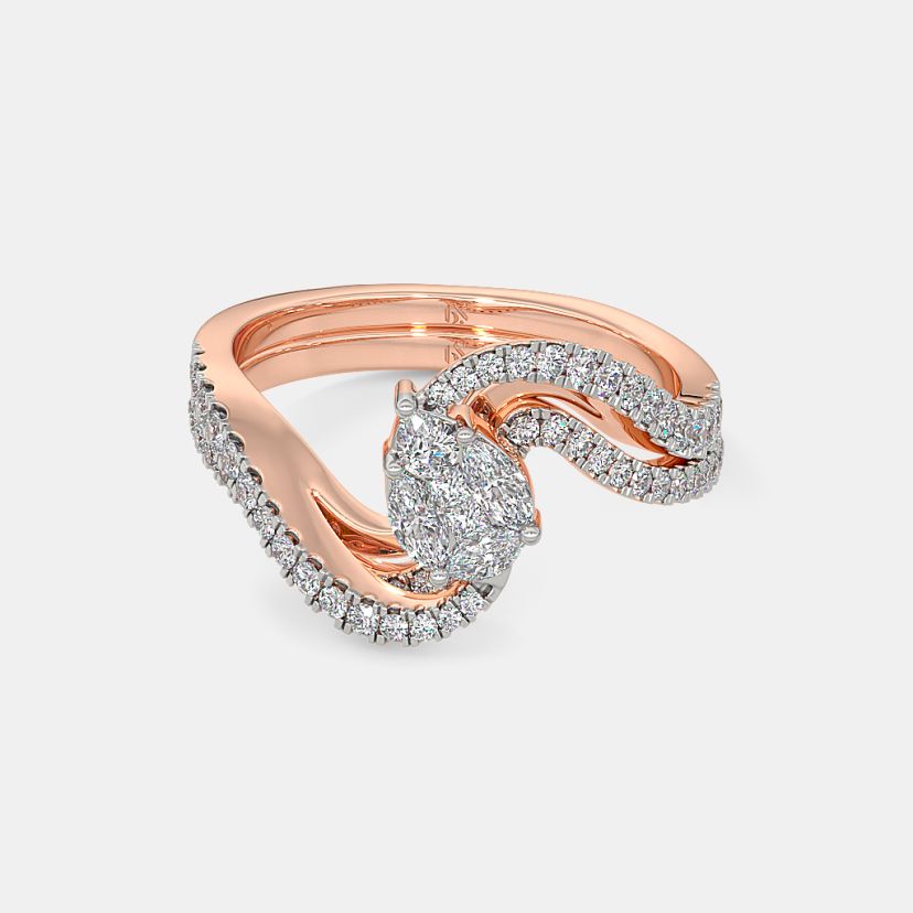 The Abstrackpear Bridal Ring Set - image 8