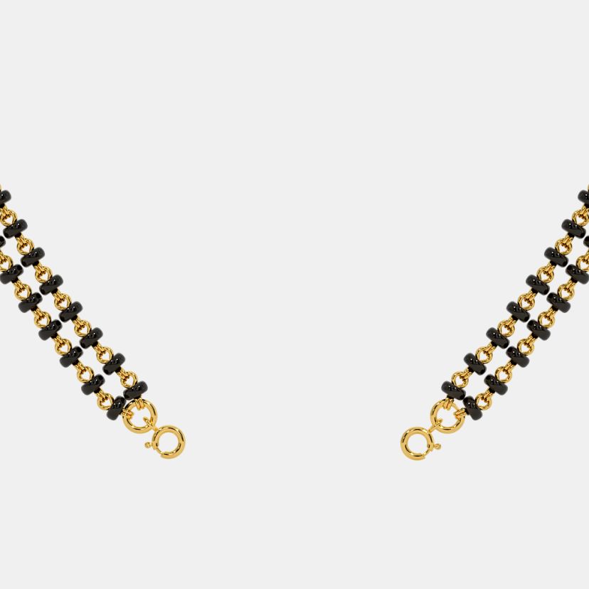 The Microbead Mangalsutra Double Line Open Chain With Lock - image 4