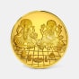 20 gram 24 KT Lakshmi Ganesh Gold CoinFront