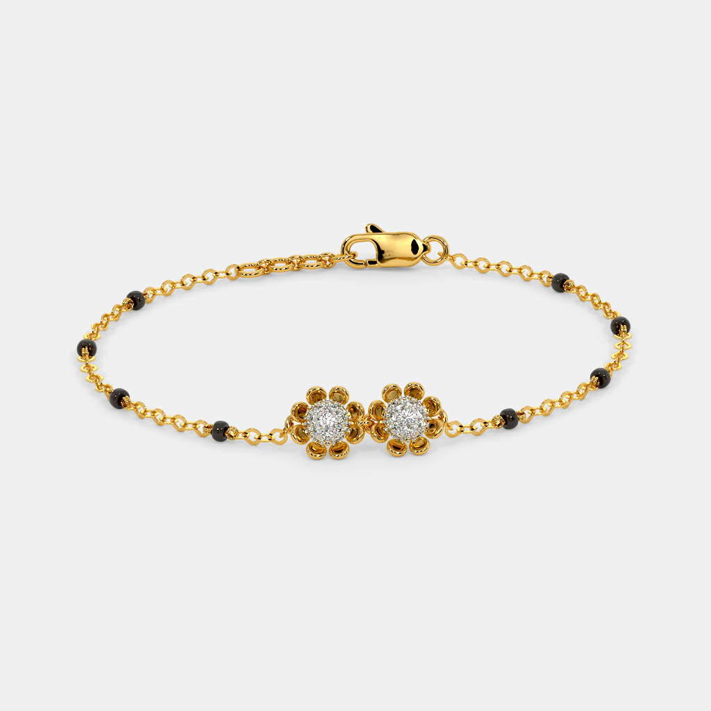 The Duo Floral Mangalsutra Bracelet