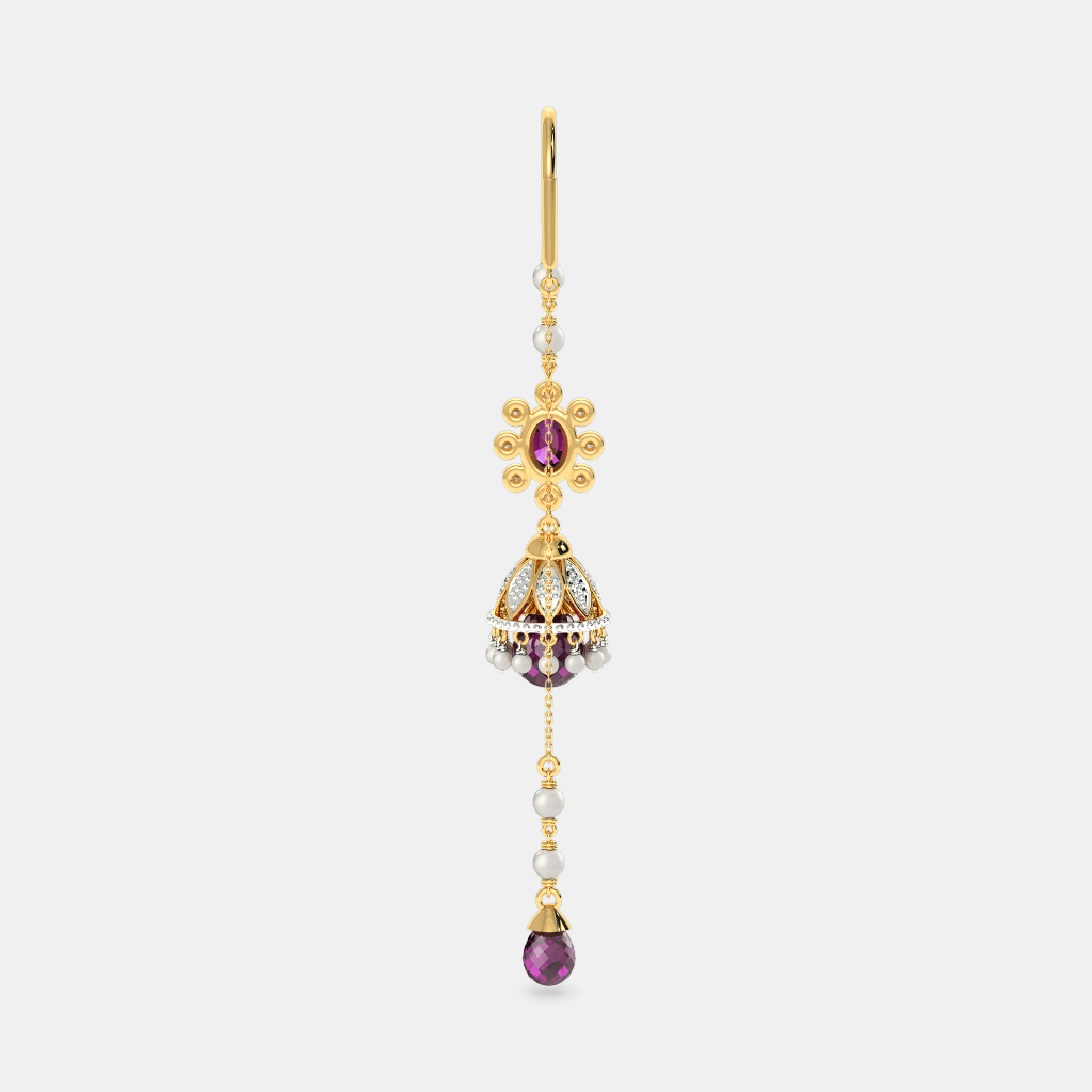 The Carmine Opulence Sui Dhaga Earrings | BlueStone.com