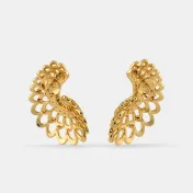 The Kalapi Feather Orange Peel Earrings - thumb 8
