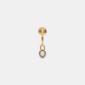 The Aarna Lock J Hoop Earrings - thumb 4