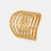The Golden Strata Chevron Ring - thumb 1