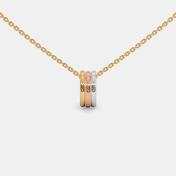 The Trio Ring Pendant Necklace - thumb 4