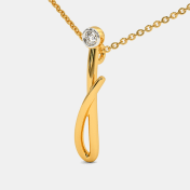 The Cursive J Necklace - thumb 1