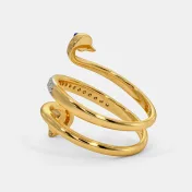 The Peacock Spiral Ring - thumb 6