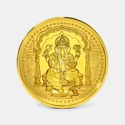 5 gram 24 KT Ganesh Gold Coin - thumb 1