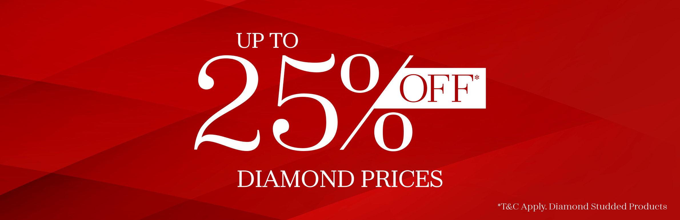 Upto 25% off on Diamond Prices