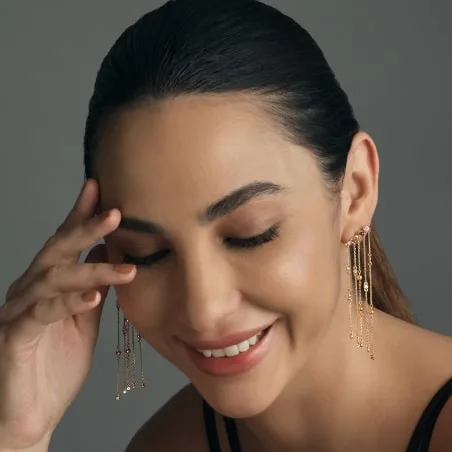 Editorial Coverage for The Jacinta Dangler Earrings