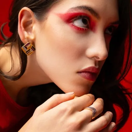 Editorial Coverage for The Octate Stud Earrings